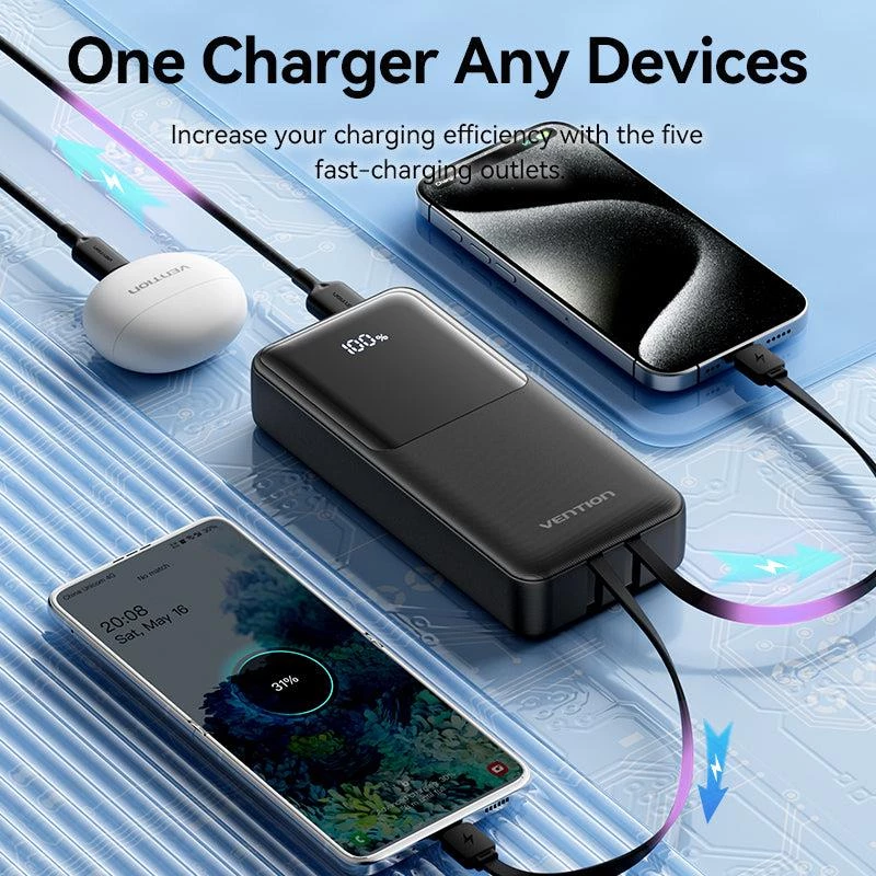 Power Bank USB 20000mAh 22.5W Balts FHPW0 Vention