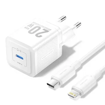 Mobilais lādētājs sienas USB-C/20W TZ-FEPW0-EU-02 Vention