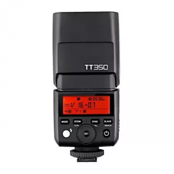 Godox TT350P Compact Flash zibspuldze ar 2,2 s pārlādēšanu, AA baterijas