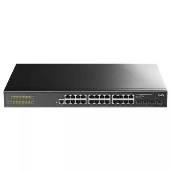 Pārvaldāms L2 Gigabitu Ethernet slēdzis Cudy GS2008S2 ar 8 RJ-45 10/100/1000 portiem un 2 SFP, 1U plaukta stiprinājums, Melns