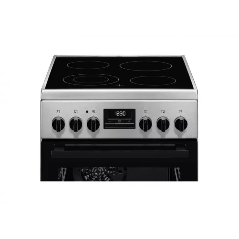 Brīvi stāvoša plīts Electrolux LKR540266X — keramikas virma, elektriskā cepeškrāsns 57 L, nerūsējošais tērauds, energoklase A, 50 cm