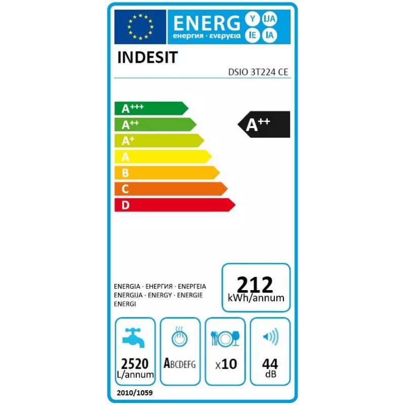 Trauku mazgājamā mašīna Indesit DSIO3T224CEID
