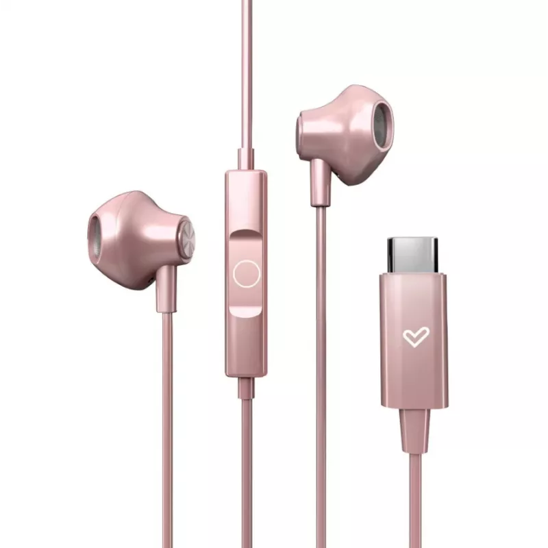 Austiņas Energy Sistem EasyPods, vadu, USB-C, rozā zelts