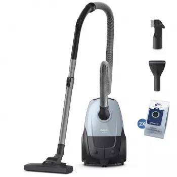 Cilindriskais putekļsūcējs Philips 2000 sērija XD1142/10 — 800 W, 3 L putekļu maiss, HEPA filtrs, sausā tīrīšana