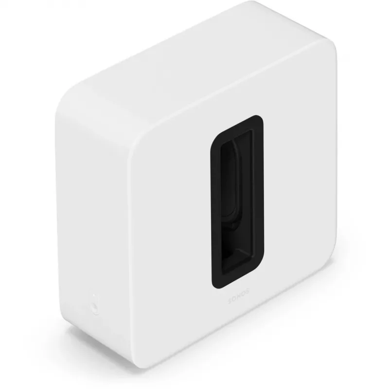 Aktīvais zemfrekvenču skaļrunis Sonos Sub 4 — D klases pastiprinātājs, AC 110–240V, 40.2×15.8×38.9 cm, Melns vai Balts