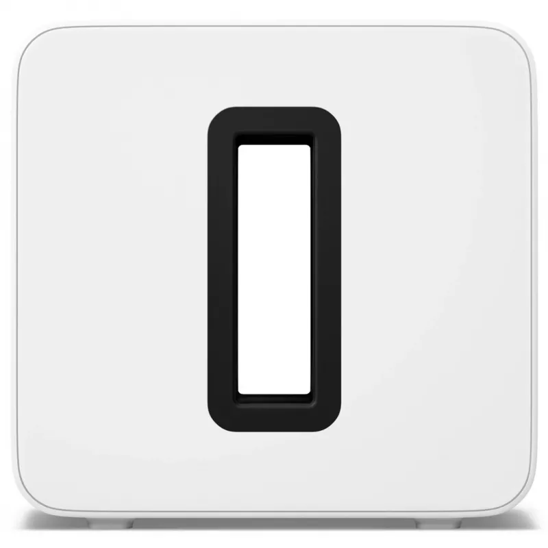 Aktīvais zemfrekvenču skaļrunis Sonos Sub 4 — D klases pastiprinātājs, AC 110–240V, 40.2×15.8×38.9 cm, Melns vai Balts