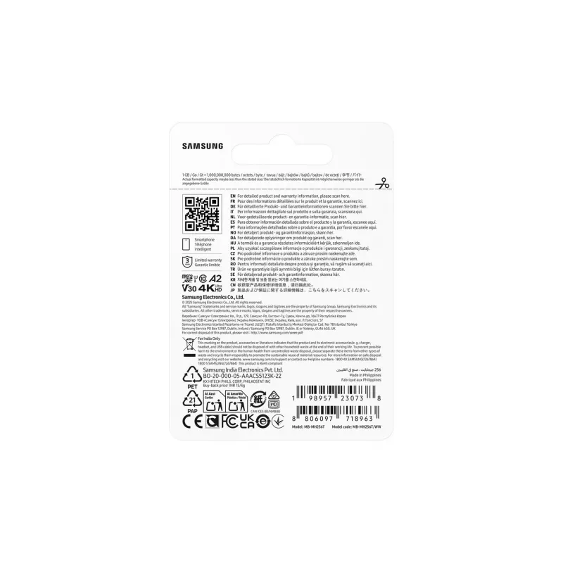 Atmiņas karte Samsung MB-MH256T/WW T9 microSD 256GB