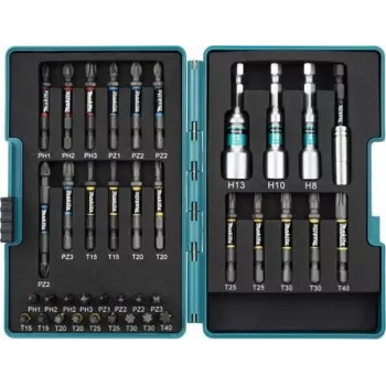 MAKITA E-26179 - Torsijas uzgaļu komplekts Impact Premier bezvadu triecienskrūvgriežiem DTD153 un DTD157 (38 daļas)