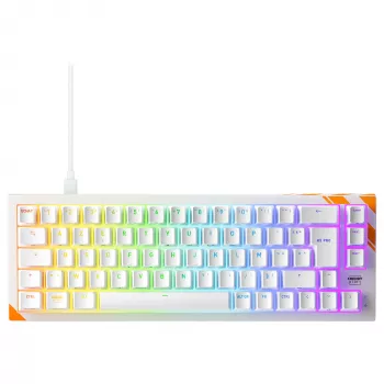 Mehāniskā spēļu tastatūra Cherry K5 Pro TMR Compact 65% AZERTY RGB Vadu Oranža Balta