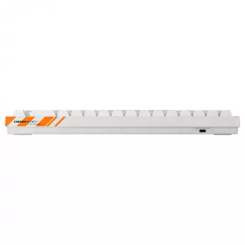 Mehāniskā spēļu tastatūra Cherry K5 Pro TMR Compact 65% AZERTY RGB Vadu Oranža Balta