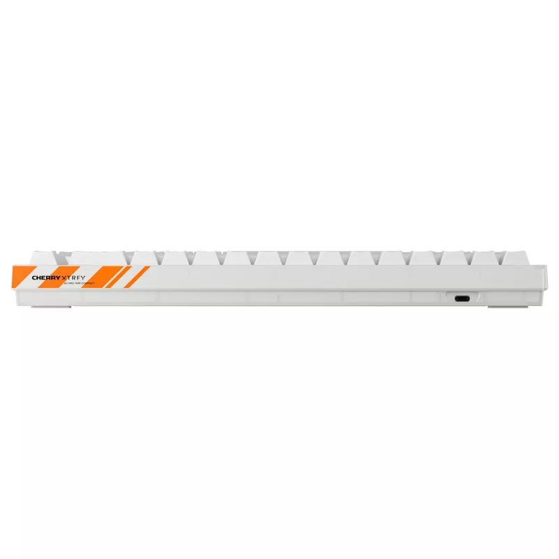 Mehāniskā spēļu tastatūra Cherry K5 Pro TMR Compact 65% AZERTY RGB Vadu Oranža Balta
