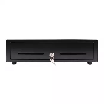 Elektroniskā naudas atvilktne Olympia LD 410A, metāla korpuss, melna, 415×410×104 mm