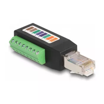 DeLOCK RJ45 spraudnis Cat.5e uz spaiļu bloku adapteris 90° leņķī