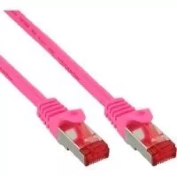 Patch kabelis InLine S/FTP PiMF Cat6 250MHz RJ-45 uz RJ-45 PVC varš rozā 0,3 m