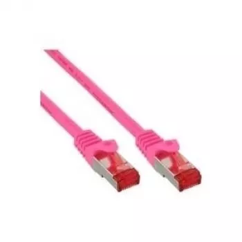 Patch kabelis InLine Cat6 S/FTP PiMF 250MHz RJ45–RJ45 PVC rozā 1,5m