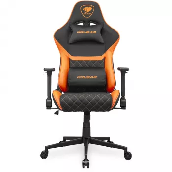 Universāla spēļu krēsla COUGAR Gaming Armor One V2 F polsterēts sēdeklis Melns Oranžs