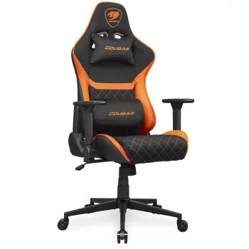 Universāla spēļu krēsla COUGAR Gaming Armor One V2 F polsterēts sēdeklis Melns Oranžs