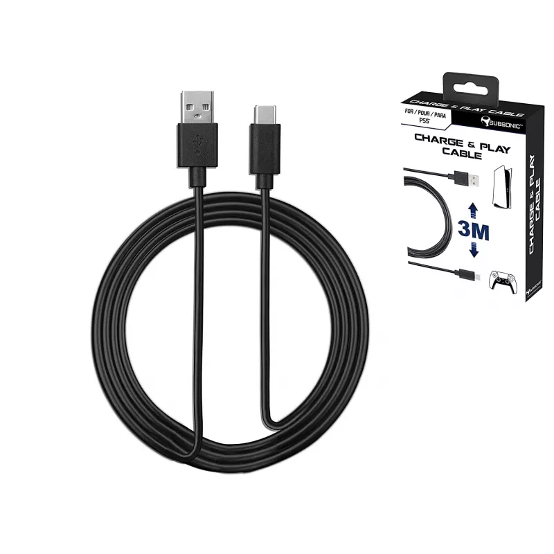 Subsonic Charge and Play kabelis PS5