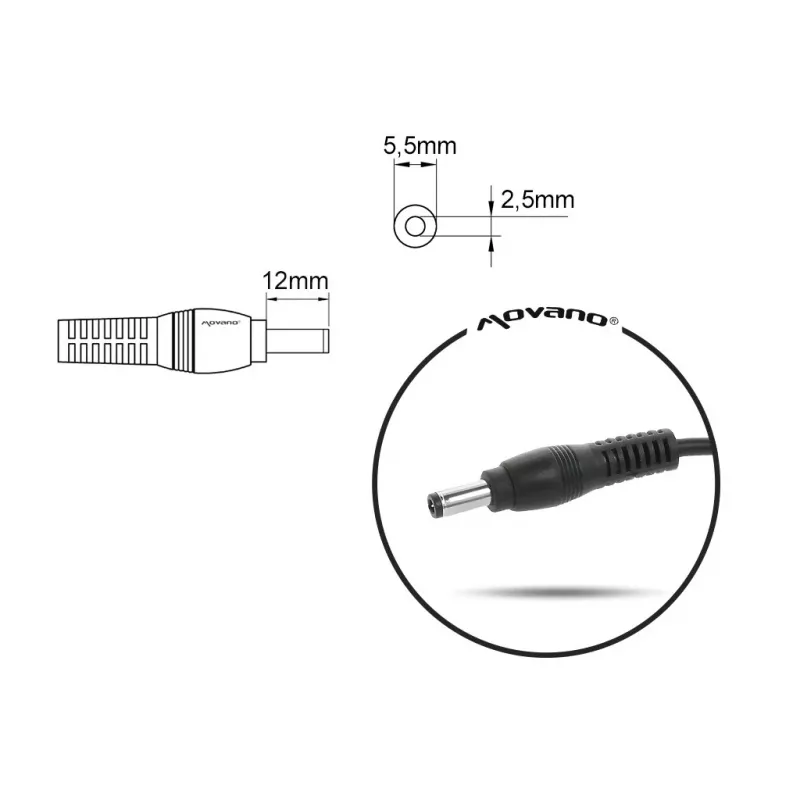 Lādētājs klēpjdatoram MITSU 20V 2A (5.5x2.5) saderīgs ar MSI, Medion, Lenovo