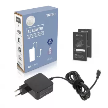 MITSU AC Adapter USB-C 45 W Type-C (Melns)