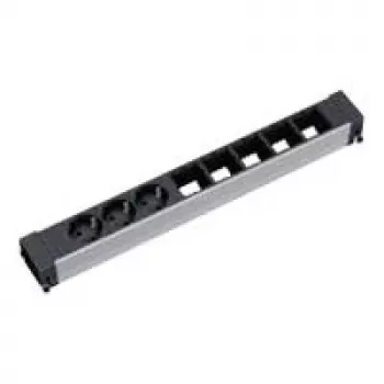 Pagarinātājs 3 AC kontaktligzdas Bachmann 909.006 Melns Sudrabs