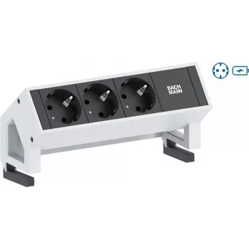 Bachmann Desk 2 pagarinātājs 1 AC-izeja Balts iekštelpām (902.380)
