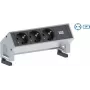 BACHMANN DESK2 1x Zemējuma Kontaktdakša 1xUSB Lādētājs Nerūsējošais Tērauds (902.5712)