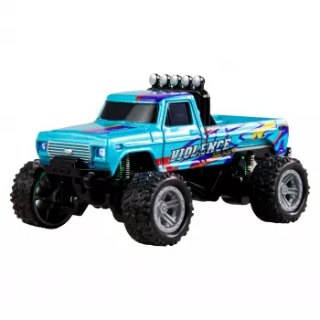 RC Monster Truck Amewi DieCast 1:64 RTR Zils – lieta metāla 1:64 mērogs, gatavs braukšanai