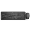 HP 230 bezvadu tastatūras un peles komplekts, pilna izmēra, RF bezvadu, membrānas, melns, pele iekļauta