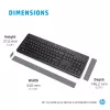 HP 230 bezvadu tastatūras un peles komplekts, pilna izmēra, RF bezvadu, membrānas, melns, pele iekļauta