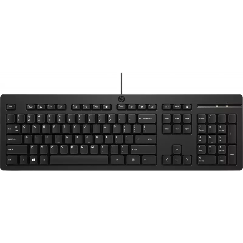 HP 125 vadu tastatūra, pilna izmēra, USB, membrānas, melna
