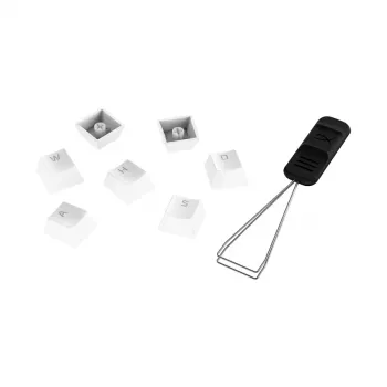 HP HyperX pilns taustiņu komplekts, balts, PBT, ar gaismas caurlaidību