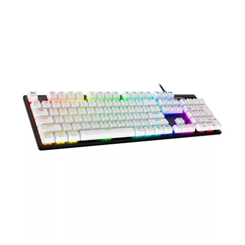 HP HyperX pilns taustiņu komplekts, balts, PBT, ar gaismas caurlaidību