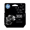 HP 308 2-Pack Melns/Krāsains Oriģinālā Tinte Kasetņu Komplekts, Standarta Iznākums, Melns, Ciāns, Fuksīns, Dzeltens, Uz krāsvielu bāzes, Uz pigmentu bāzes, 2 gab., 160 lapas