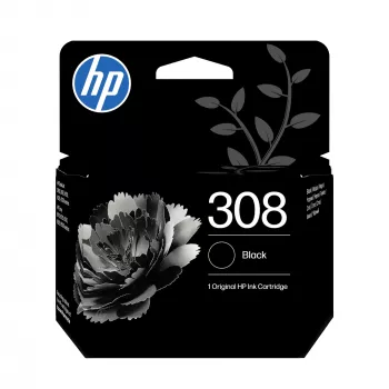 HP 308 2-Pack Melns/Krāsains Oriģinālā Tinte Kasetņu Komplekts, Standarta Iznākums, Melns, Ciāns, Fuksīns, Dzeltens, Uz krāsvielu bāzes, Uz pigmentu bāzes, 2 gab., 160 lapas