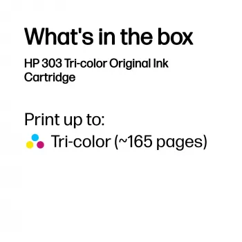 HP 303 Original trīskrāsu tintes kārtridžs, ciāna, fuksīna, dzeltena