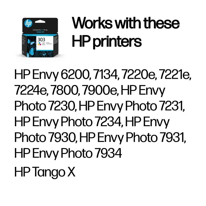 HP 303 Original trīskrāsu tintes kārtridžs, ciāna, fuksīna, dzeltena