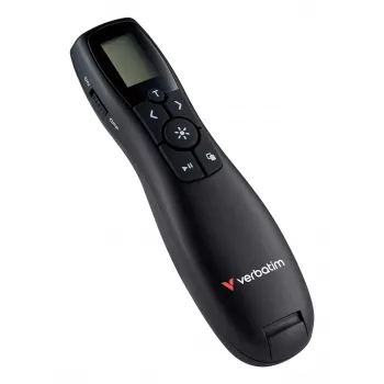 Verbatim Keynote bezvadu prezentētājs ar LCD displeju, RF, USB, 30 m, melns