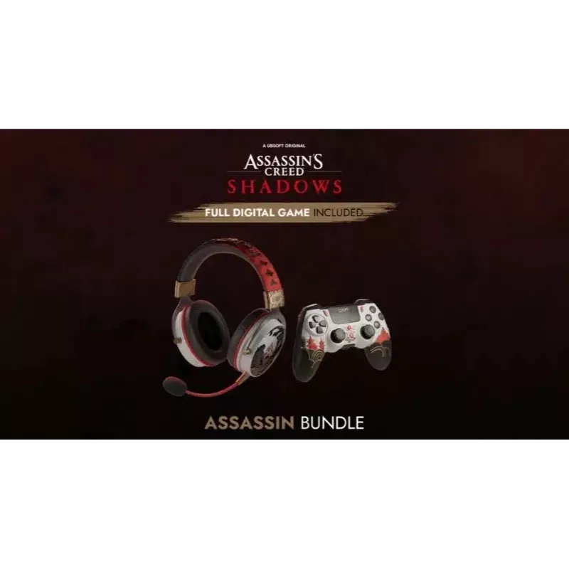 Lexip Assassin’s Creed Shadows “Assassin” Box komplekts: austiņas, kontrolieris un spēle
