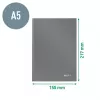 Leitz Notebook Solid cietie vāki A5 līnijots 90 g 80 lapas, Melns
