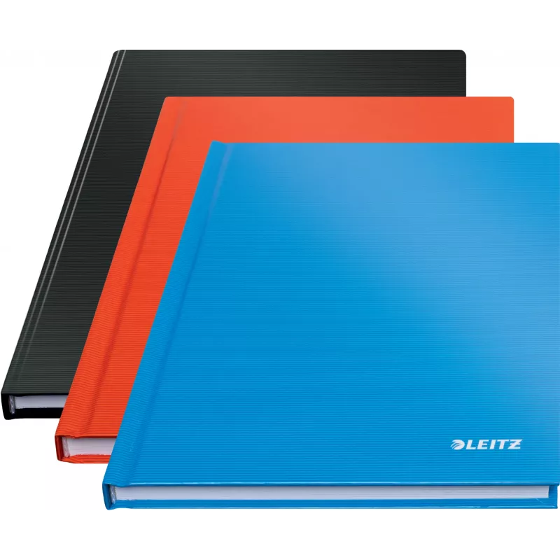 Leitz Notebook Solid cietie vāki A5 līnijots 90 g 80 lapas, Melns