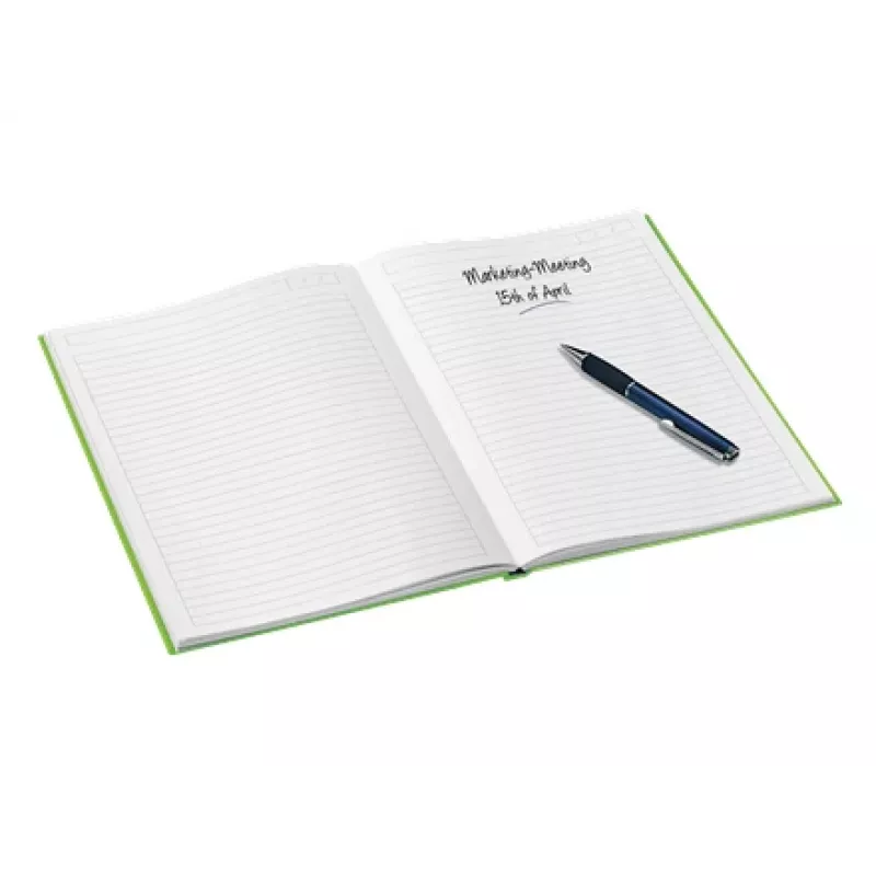 Leitz Notebook WOW A4 ar cietajiem vākiem, līnijots, 90g/80lapas, Raksts, Zaļš