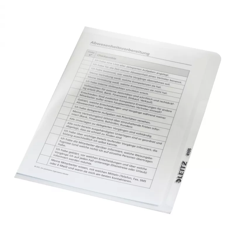 Leitz 41050000 caurspīdīgs PVC mapīte A5