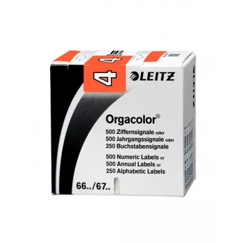 Leitz Orgacolor pašlīmējošā etiķete Noapaļots taisnstūris Oranža