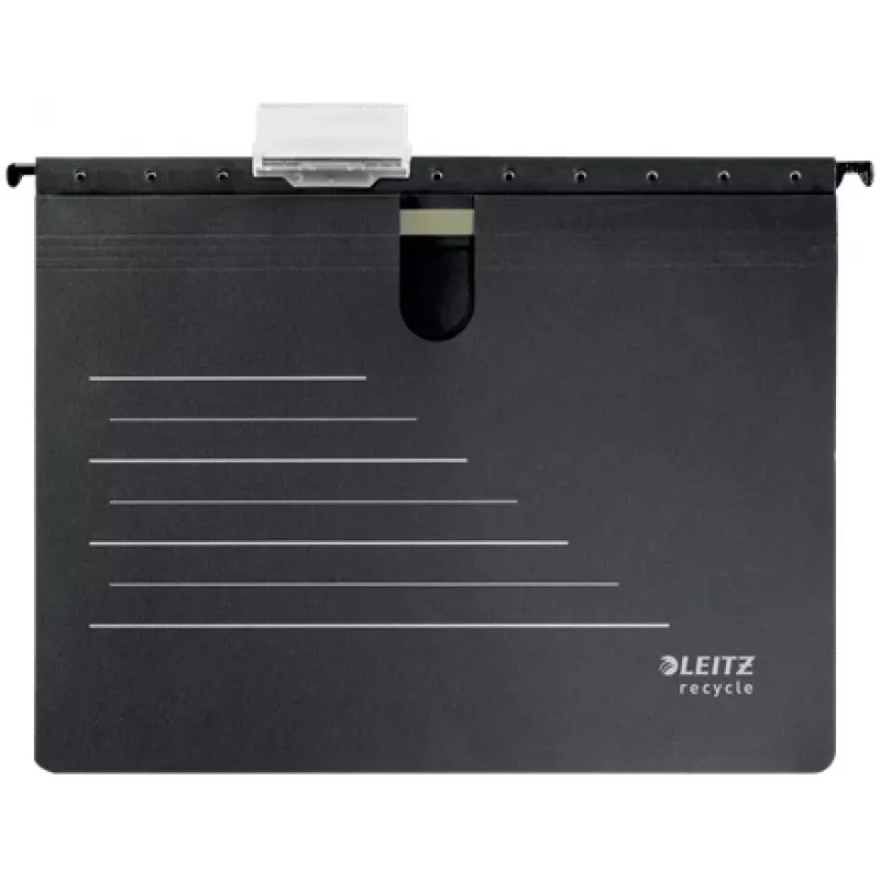 Leitz Alpha® Recycle Kartona Piekaramais Mapes, A4, Melns, Kartons, 348 mm, 2 mm, 270 mm