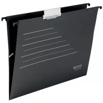 Leitz Alpha® Recycle Piekaramā mape, A4, Melna, Kartons, 80 g/m², 150 lapām, 348 mm