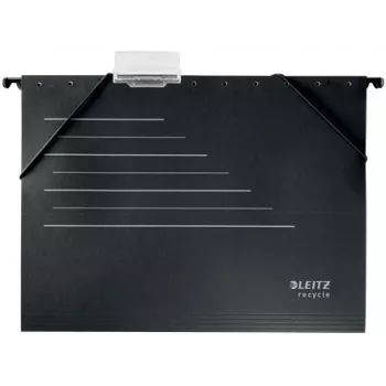 Leitz Alpha® Recycle Piekaramā mape, A4, Melna, Kartons, 80 g/m², 150 lapām, 348 mm
