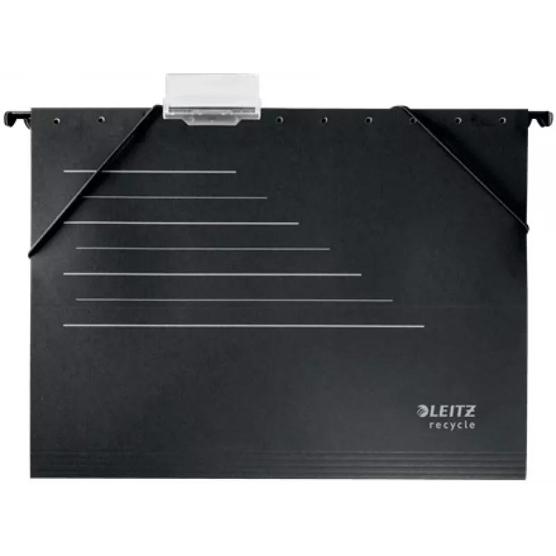 Leitz Alpha® Recycle Piekaramā mape, A4, Melna, Kartons, 80 g/m², 150 lapām, 348 mm
