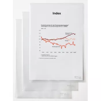 Hetzel Standard dokumentu kabata, A4, PP, graudaina, 0,11 mm, atvērta augšpusē un sānos (21675090)