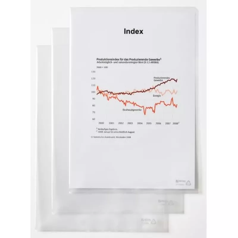 Rexel dokumentu mape - Standarta, A4, PVC, caurspīdīga, 229 mm, 318 mm, 20 mm